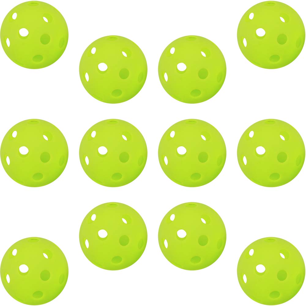 Baseball batting training ball, perforated PE material, fluorescent green, 42mm,