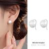 Banyan Tree S925 Silver Brushed Ball Ear Hooks - Elegant Small Earrings for Women