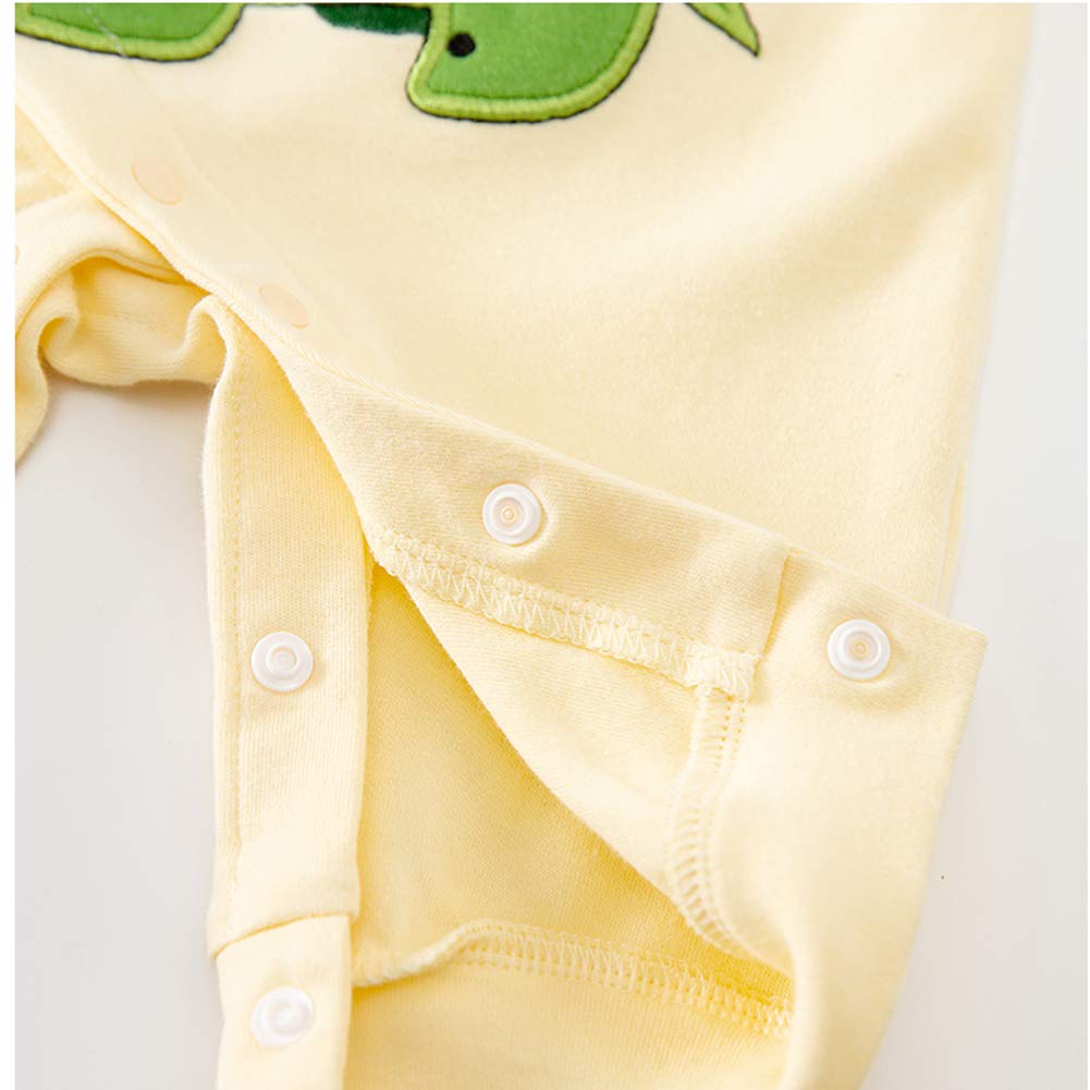 Осенний детский длинный открытый динозавр детский весенний зеленый [YIN OON] Одежда, Мальчики, Рукава, Комбинезоны, Мальчики, Передняя часть, Узор, Хлопок, Одежда, Нижнее белье, Мягкий,