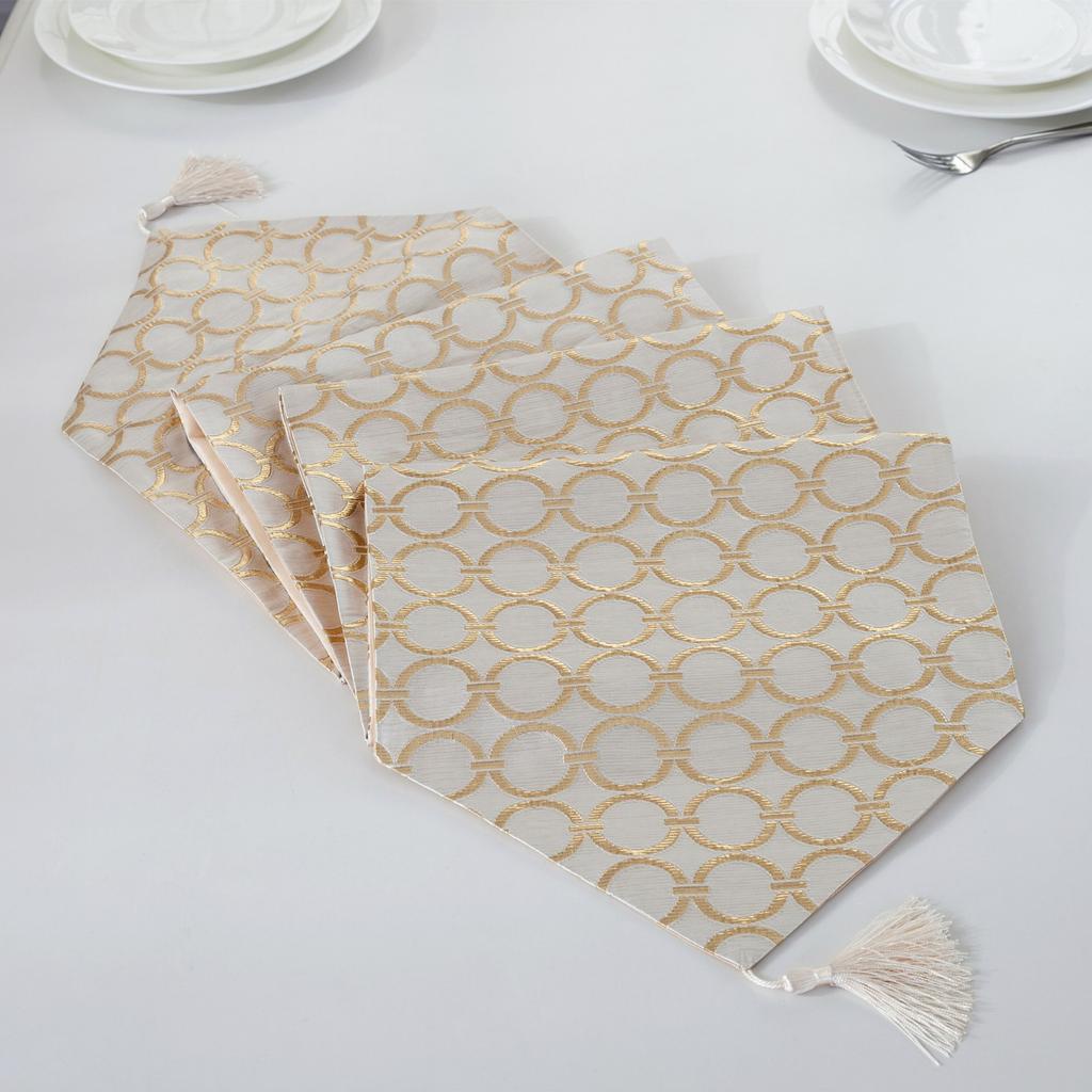 New Luxury Embroidered Table Runner Home Restaurant Table Decoration Fashionable Solid Color Light Luxury Jacquard Table Runner