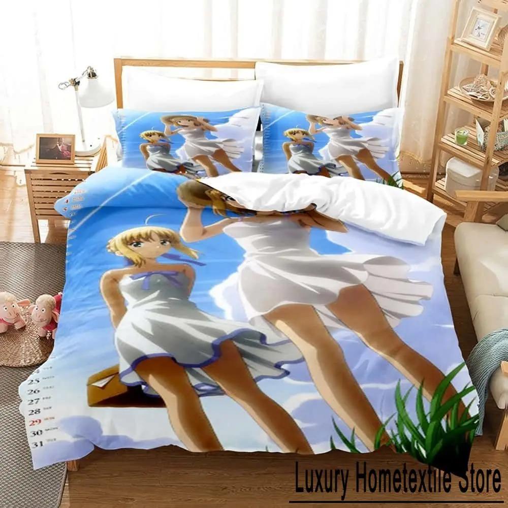 Комплект простыней с 3D-аниме Carnival Phantasm, комплект постельного белья, односпальная кровать, двуспальная кровать размера Queen, комплект постельного белья для взрослых и детей, комплект пододеяльников