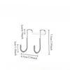 1PC Non Perforated and Non Adhesive Double S-shaped Hooks Dormitory Hooks Kitchen Cabinet Door Back Hooks