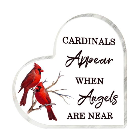 Акриловый орнамент в форме сердца Love Heart, прозрачный акриловый блок, отдельно стоящий настольный Love