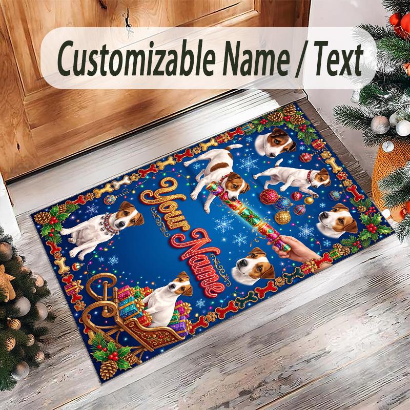 Virgin Mary Theme Crystal Velvet Rug Personalized Custom Name Text Soft Floor Mat Home Decor