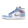 DN3706-401 Nike Jordan 1 Mid SE French Blue White Hyper Royal Red White (Мужской)