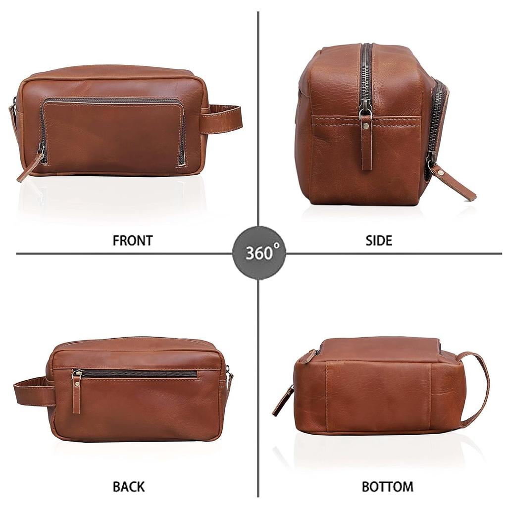 Мужская кожаная дорожная косметичка Dopp Kit для мужчин, сумка для бритья, дорожные аксессуары