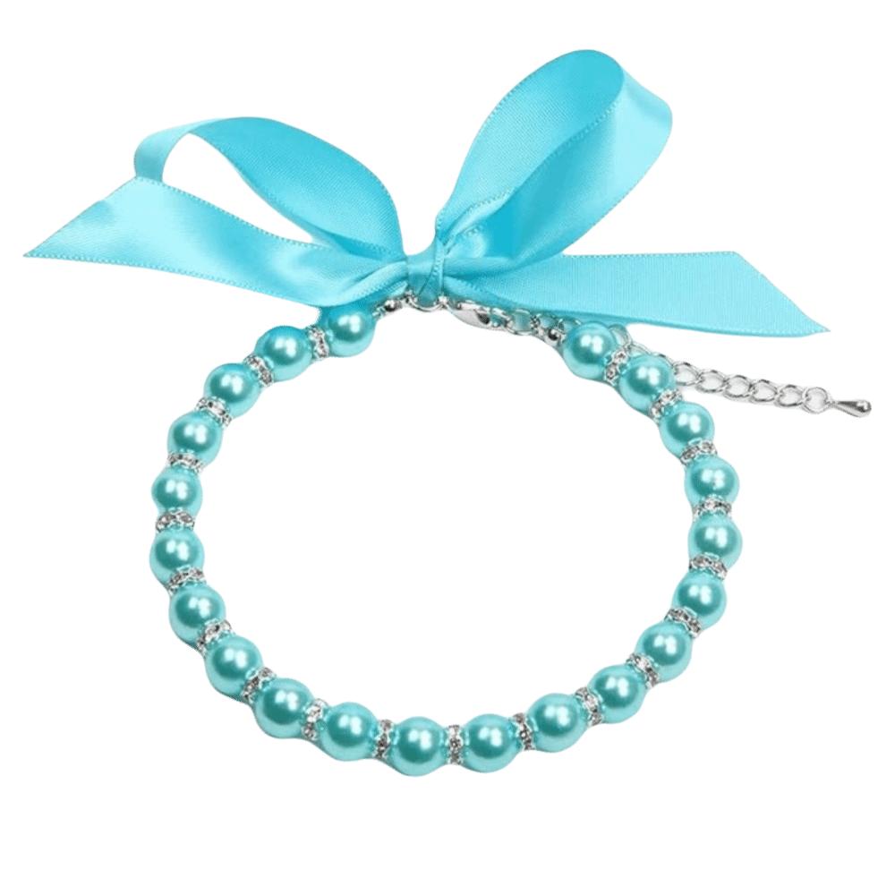 Simulated Pearl Cat Bead Collar Bling Pet Simulated Pearl Collar Pet Pearl Necklace Pet Show