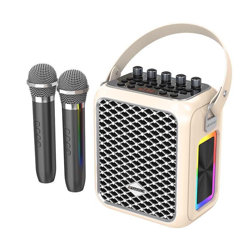 SANSUI Portable Outdoor Karaoke Bluetooth Speaker