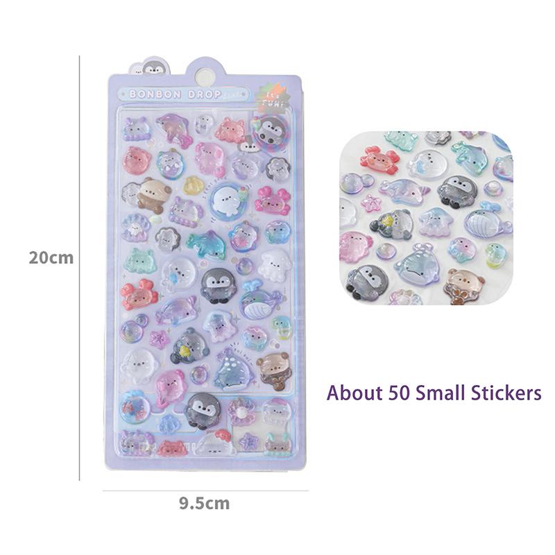 Kawaii мультфильм стерео наклейка для журнала скрапбукинг милые животные телефон гитара наклейка Diy Декор наклейки для ногтей школьные принадлежности