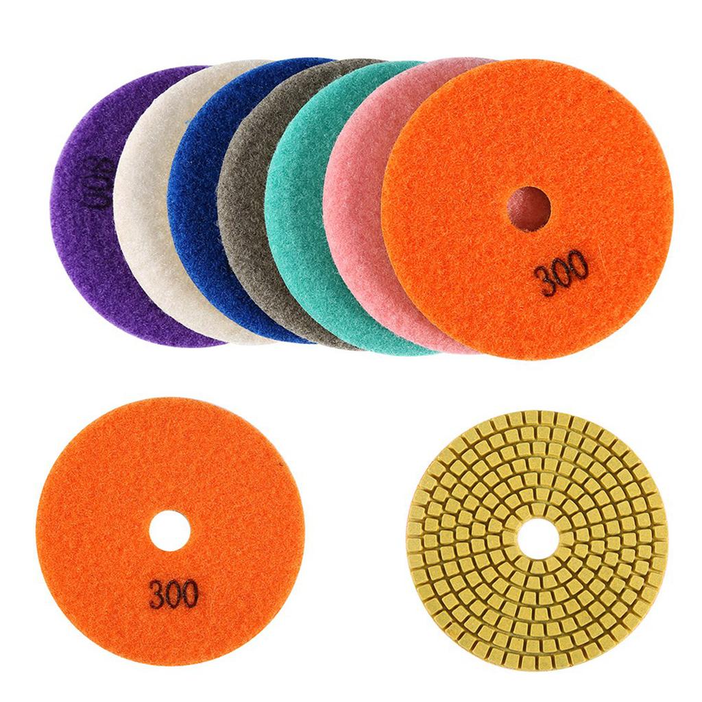 Grinding Disc 1 Set Wet Dry Polishing Pads Disc for Granite Marble Concrete Stone 4 Inch Polishing Pads Polishing Disc