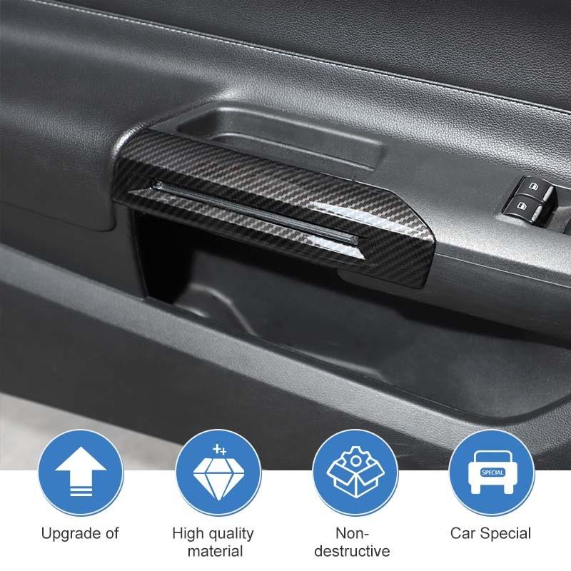 ABS Interior Door Handle Decoration Cover Sticker Fit Ford Mustang 2015 Up Interior Accessories
