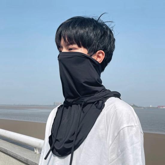 Летний мужской головной убор, широкополая шляпа от солнца Ice Silk с защитой UPF 50, регулируемая посадка, 3 в 1, защита шеи для верховой езды, солнцезащитная шляпа