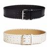 Y2k PU Leather Waistband Woven Western Cowboy Belt Fashion Women Wide Belt  Spicy Girl
