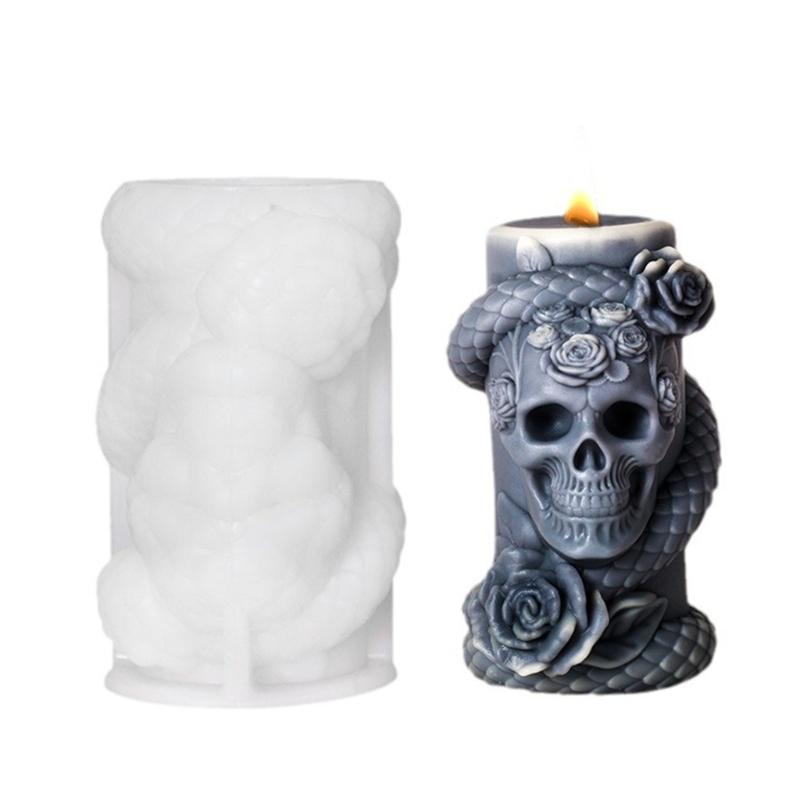 Rotating Snake Candle Molds Casting Molds Silicone Mould Cylindrical Snake Epoxy Resin Molds Candle Making Molds