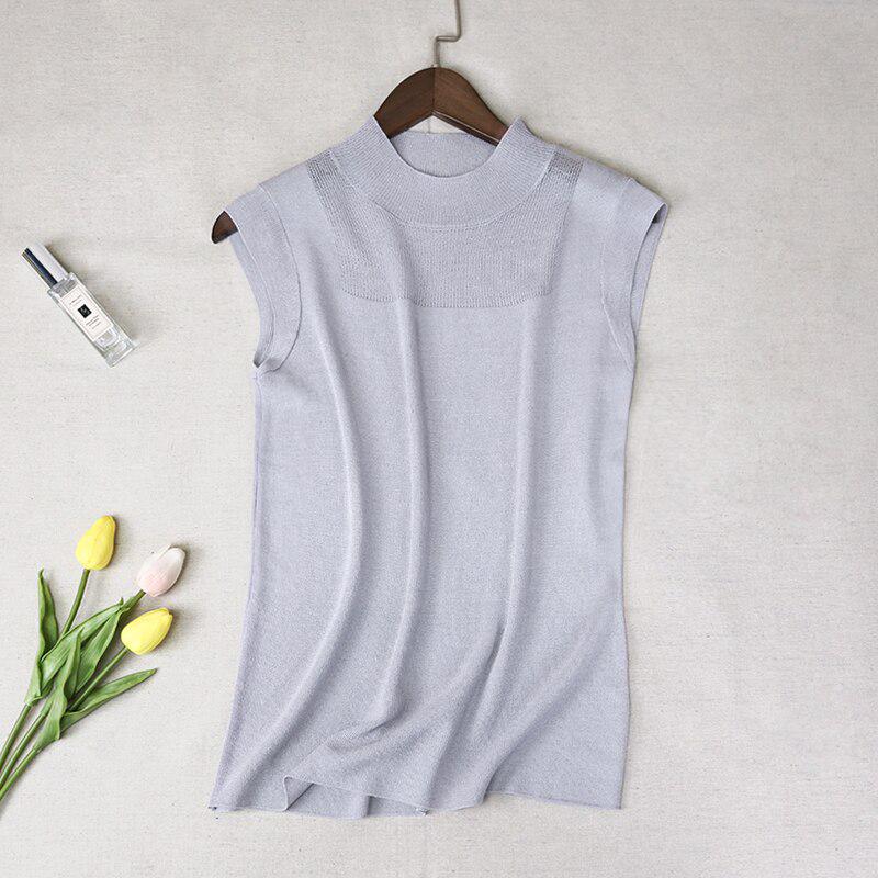 Summer Tanks Sleeveless Knitted Tanks Top Women
