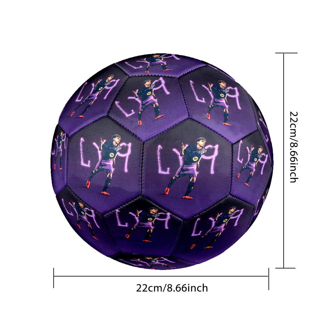 Lamine Yamal's Barcelona Fc Player Portrait Size 5 Soccer Football Machine-Stitched Indoor/Outdoor Training and Matches for Football Accessories