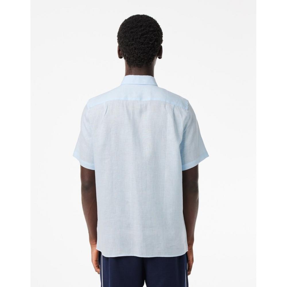 Lacoste Мужская льняная рубашка с коротким рукавом Ch5699 54g T01