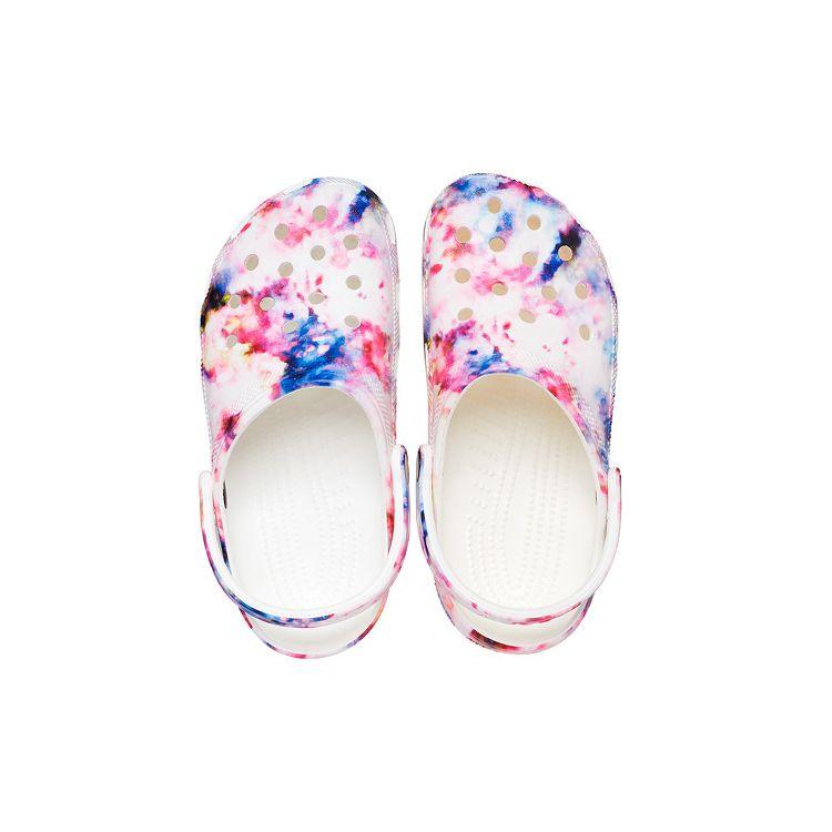 Crocs Классические Графические Клоги Тай-дай Женские Белые Мульти ЭВА Клоги 205453-6TS