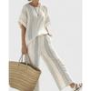 1116 European and American new bohemian women's round flower casual suit spot Y1
