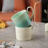Бытовая керамическая чашка для воды, чашка для пары, цвет макарон, градиент цвета, простая чашка для молока, высокая ценность, подглазурная роспись