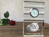 Turkish Angora – Glass clock with a photo, photo of a cat in crystal | Art-Dog