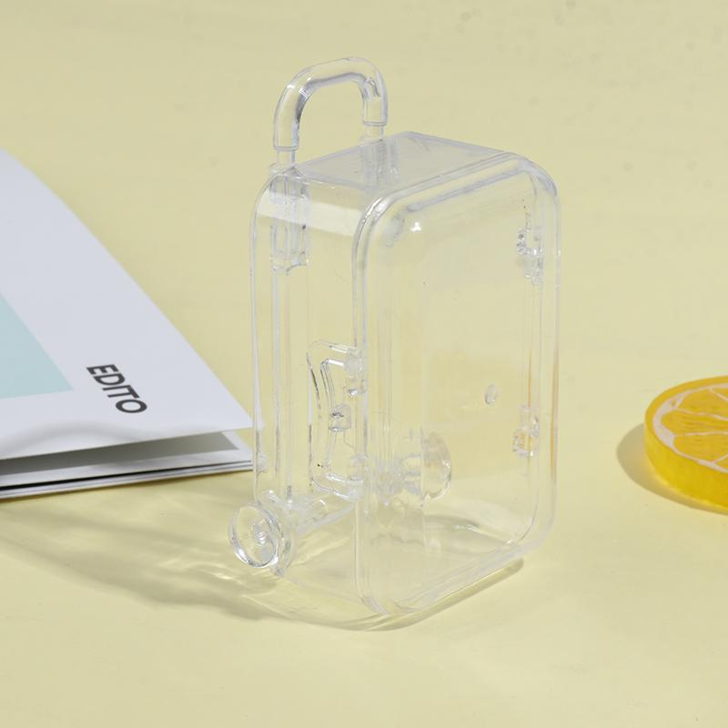 Mini Plastictravel Suitcase Luggage Box Doll Accessories Furniture Kids Toy