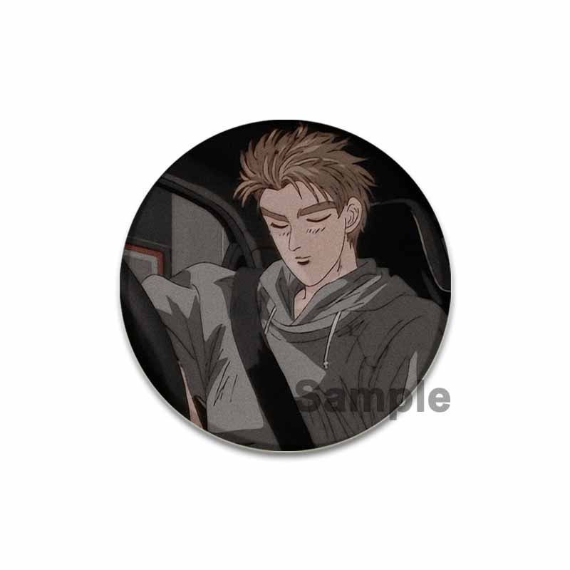 32/44/58MM Initial D Anime Enamel Pins for Clothes Bag Decor Round Cartoon Brooches On Backpack Racing Badge Jewelry Gift Accessory