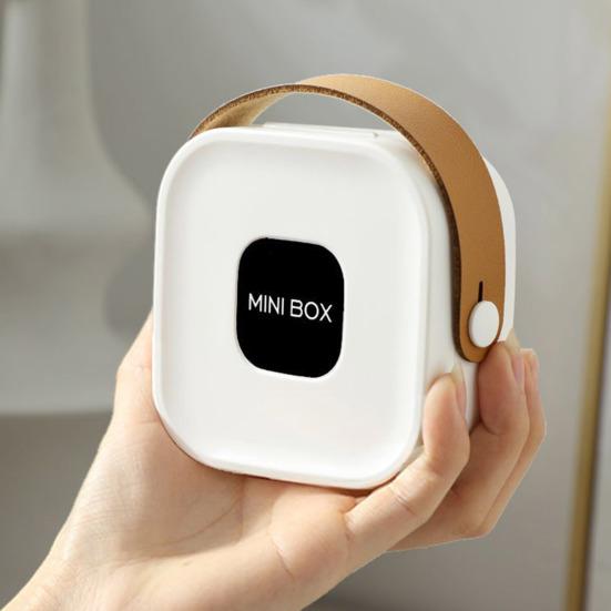 Квадратный чехол для наушников, коробка для хранения кабеля передачи данных, органайзер, пряжка, пылезащитный, компактный размер