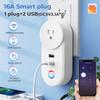 Tuya Wi-Fi Smart Usb розетка Us Plug 16a адаптер для зарядки голосового синхронизации приложение Smart Life электрическое для Google Home Alexa