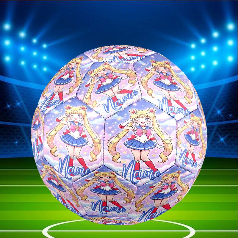 Custom Name Personalized Sailor Moon Print Size 5 Soccer Ball Training & Match Football, for Team, Kicking, Gift for Football Enthusiasts