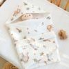 Cartoon Infant Strappy Blanket Air Filter Cotton Newborn Blanket Wraps Outdoor