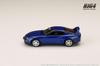 HJ64 Scale Toyota Supra RZ with Active Spoiler Blue Mica Finished Product 1/64 (JZA80) Parts, Metallic,