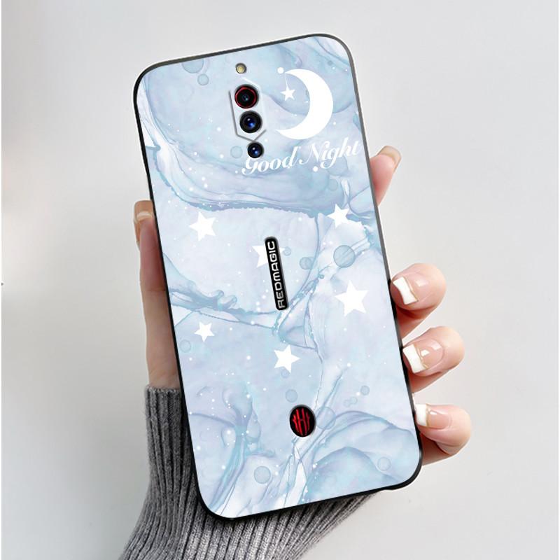 Чехол для телефона ZTE nubia RedMagic Red Magic 5g 5s Ударопрочный Защитный Черный Мягкий ТПУ Чехол Эстетичный Милый Кот Астронавт Обложка