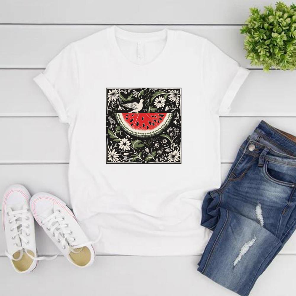 Футболка с флагом арбуза, футболка «Это не арбуз», футболка унисекс с короткими рукавами и рисунком, футболка «Мир и любовь», уличные топы