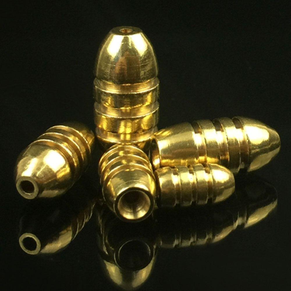 10 шт./лот Разрезные грузила Дополнительный вес Соединитель для крючка Медь Рыболовный свинец Падающий Латунный груз