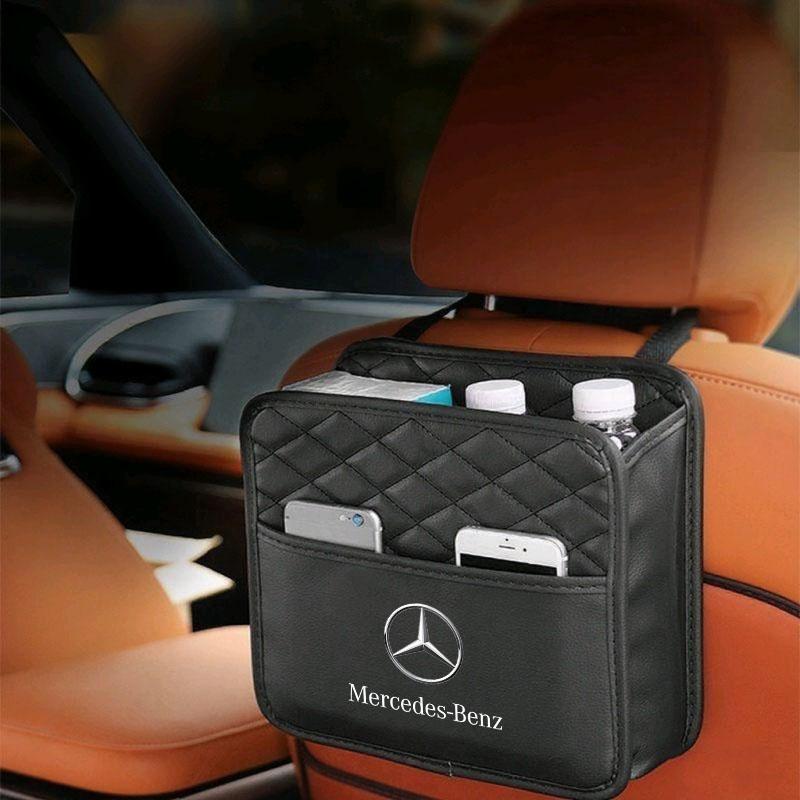 Car Seat Storage Bag Tissue Water Cup Pockets Stowing Tidying For Mercedes benz W203 W204 W205 W210 W211 W212 CLA CLS GLA GLE ML BH1