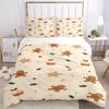 3pcs Gingerbread Christmas Soft and Comfortable Breathability, Bedding Set, Machine Washable, Suitable for All Seasons179