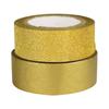 Gold Sequined and Plain Gold Adhesive Tape 2 Pieces