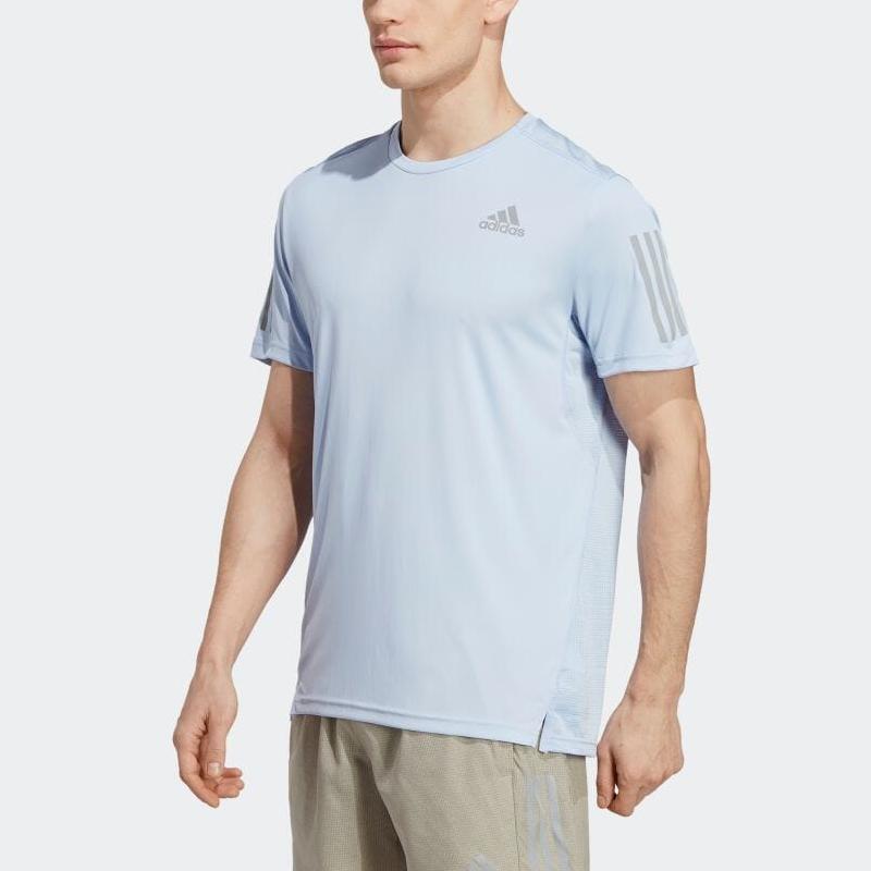 adidas Футболки Мужские Светло-голубые С круглым вырезом Умеренный прямой крой IC7630