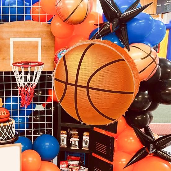 Пиньята Баскетбол с повязкой на глаза, битой и конфетти. Принадлежности для вечеринки в баскетбольной тематике для детей, взрослых, сувениры для спортивной вечеринки по случаю дня рождения