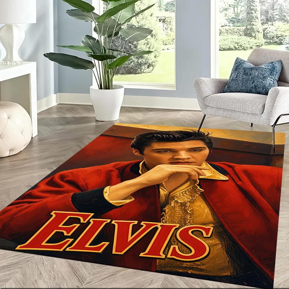 Elvis Floor Rug Office Rug Perfect For Study Room Entryway Outdoor Game Room Antislip Carpet Office Home Decor Wedding Party Gift
