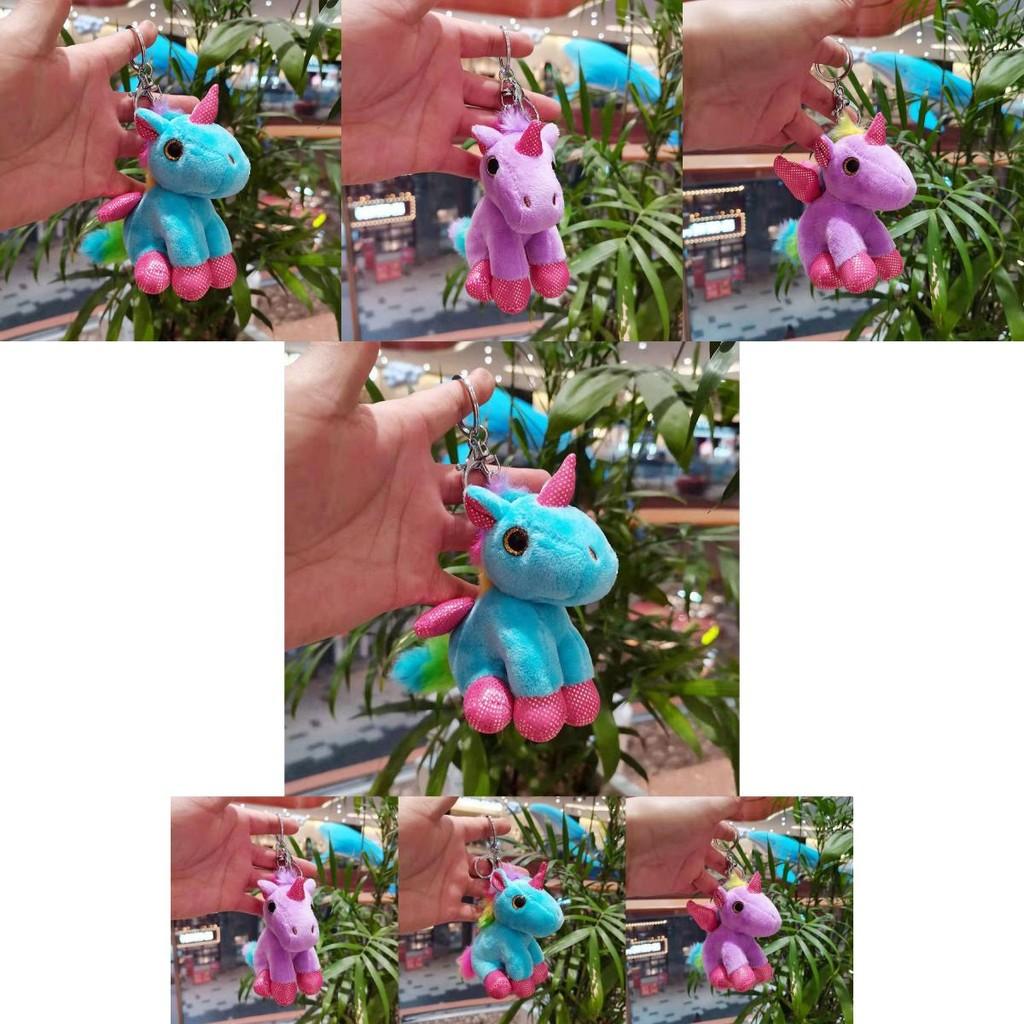 Adorable Plush Unicorn Keychain Doll Cute Cartoon Backpack Charm For Kids Gift