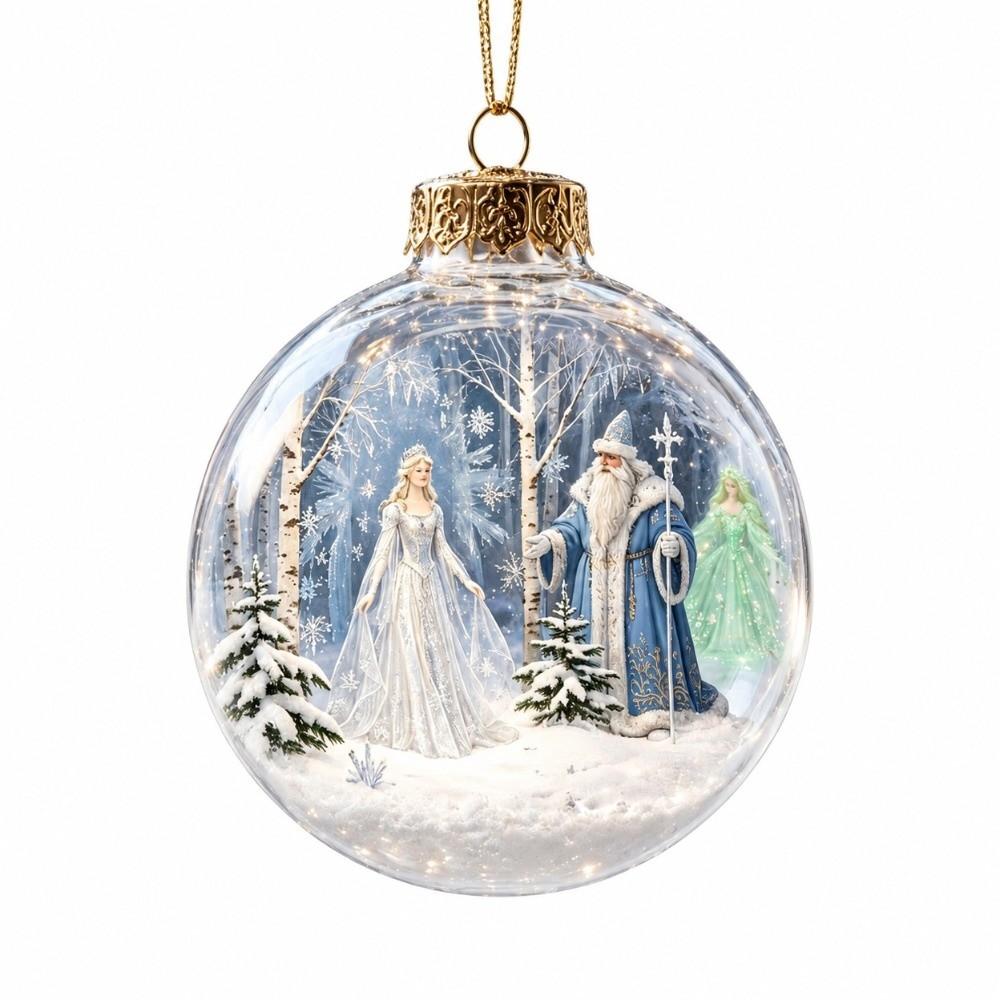 Plastic Christmas Tree Bauble Lighted Hanging Ornament New LED Light Ball Holiday Decor