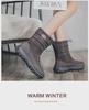 Женские водонепроницаемые зимние сапоги Plus Velvet Snow Boots - большой размер, плотный хлопок, средняя толщина берца