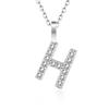 925 Silver Gold Small 26 Letters A- Z Zircon CZ Pendant Monogram Necklace Me Initial Alphabet M A Jewelry