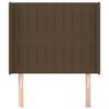 VidaXL Headboard with Ears Dark Brown 93x16x118-128 Cm Fabric3119803