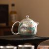 Chinese Enamel Gilt-Silver Teapot Covered Bowl Tea Cup Household Silver Plating Making Tea Kung Fu Tea Set