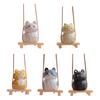 Cat Car Hanging Ornament Cartoon Cat Rearview Mirror Air Charm Cute Cat Interior Decoration for Cat Lovers