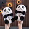Детские Мультяшные Пушистые Тапочки с Пандой для Мальчиков и Девочек - Теплые Хлопковые Домашние Туфли