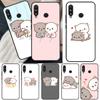 Peach Cat For Honor 50 8X 9X 10i Case For Huawei P50 Pro P20 P40 P30 Lite P Smart 2021 Nova 5T Cover